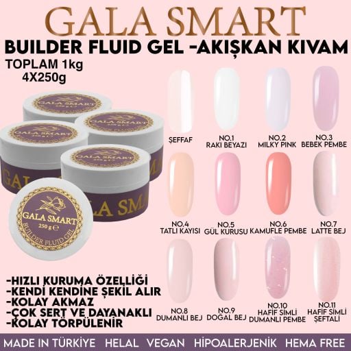 GALA SMART - BUİLDER FLUİD GEL 1000 G