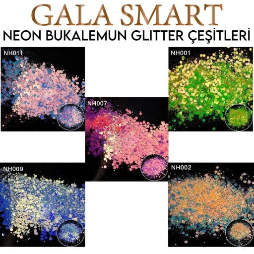 NEON BUKALEMUN GLİTTER SÜS ÇEŞİTLERİ