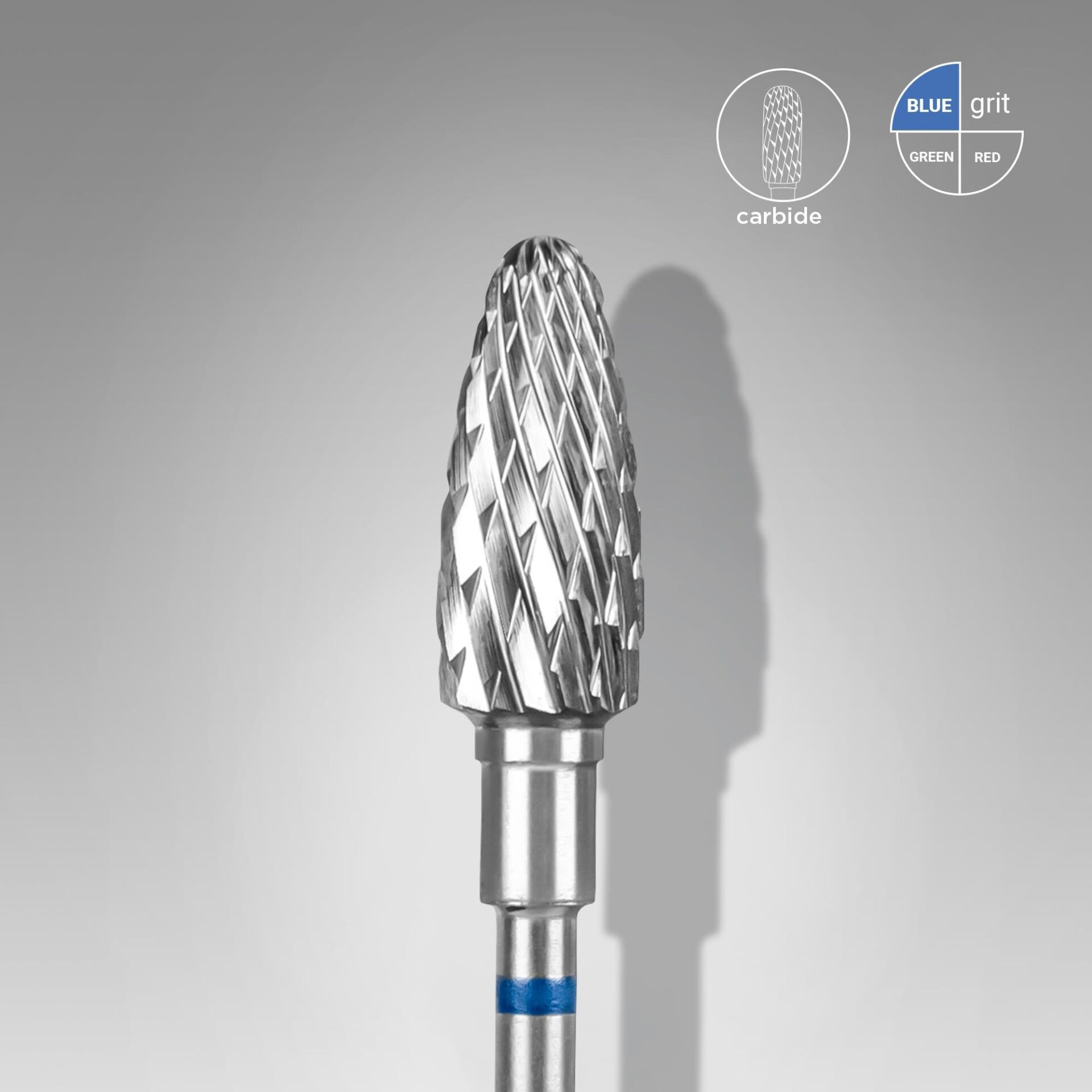 Sert Alaşım Mısır Freze, Mavi, Çap 6 mm / Çalışma Kısmı 14 mm