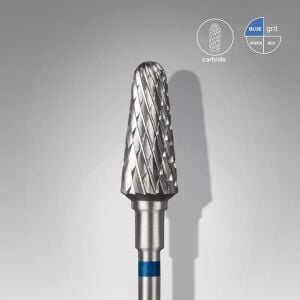 Sert Alaşım Kesik Koni Freze, Mavi, Çap 6 mm / Çalışma Kısmı 14 mm, Adet