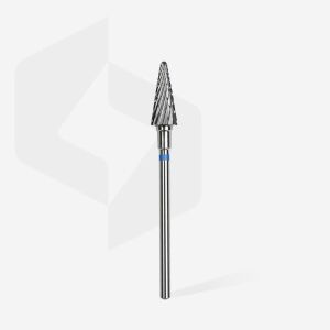 Sert Alaşım Koni Freze, Mavi, Çap 6 mm / Çalışma Kısmı 14 mm