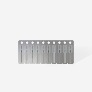 Elmas Kesik Koni Freze EXPERT DUO, Mavi-yeşil, Çap 2,5 mm, Çalışma Kısmı 8 mm