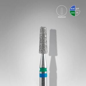 Elmas Kesik Koni Freze EXPERT DUO, Mavi-yeşil, Çap 2,5 mm, Çalışma Kısmı 8 mm