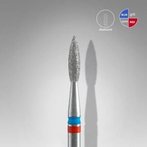 Elmas Sivri Alev Freze EXPERT DUO, Kırmızı-mavi, Çap 2,1 mm, Çalışma Kısmı 8 mm