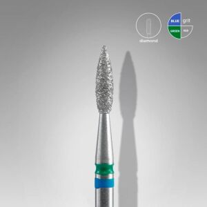 Elmas Sivri Alev Freze EXPERT DUO, Mavi-yeşil, Çap 2,1 mm, Çalışma Kısmı 8 mm