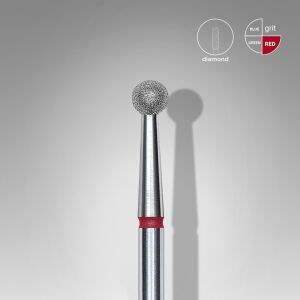 Elmas Küre Freze, Kırmızı, Çap 3,5 mm