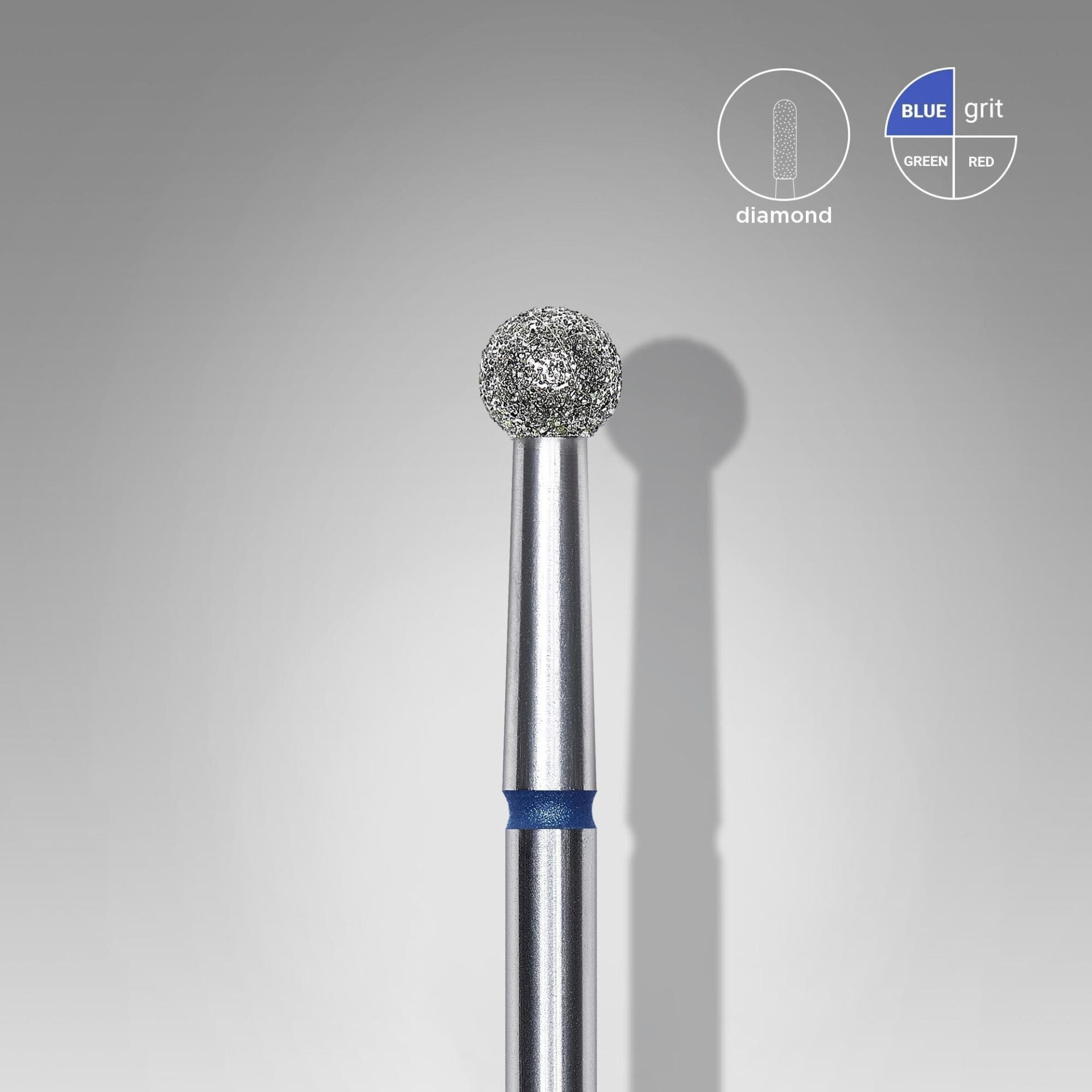 Elmas Küre Freze, Mavi, Çap 3,5 mm