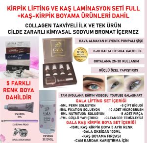 GALA Kirpik & Kaş Laminasyon Seti | Lifting ve Boyama Dahil Komple Set