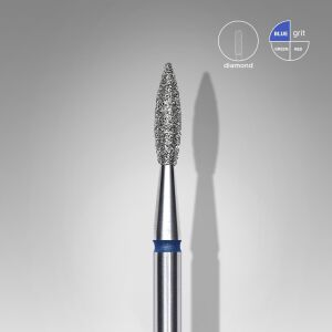 Elmas Sivri Alev Freze, Mavi, Çap 2,1 mm, Çalışma Kısmı 8 mm