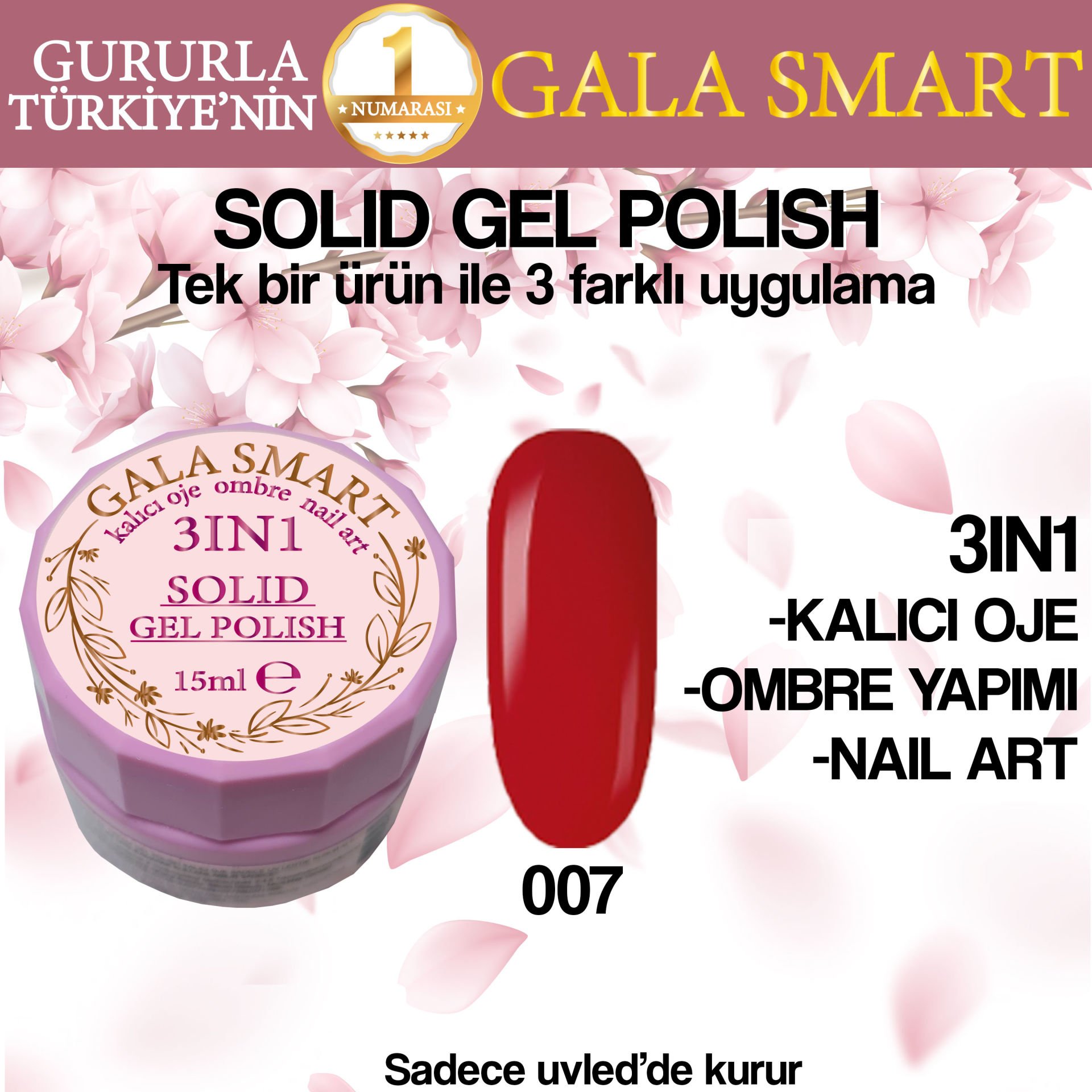 GALA SOLID GEL POLISH 15 ML NO 007