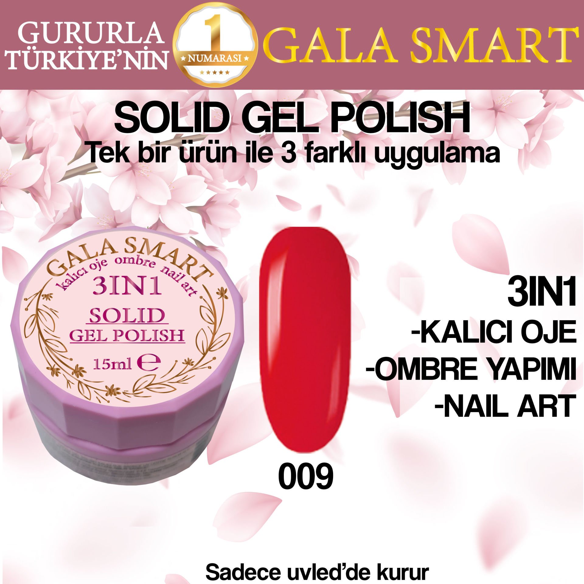 GALA SOLID GEL POLISH 15 ML NO 009