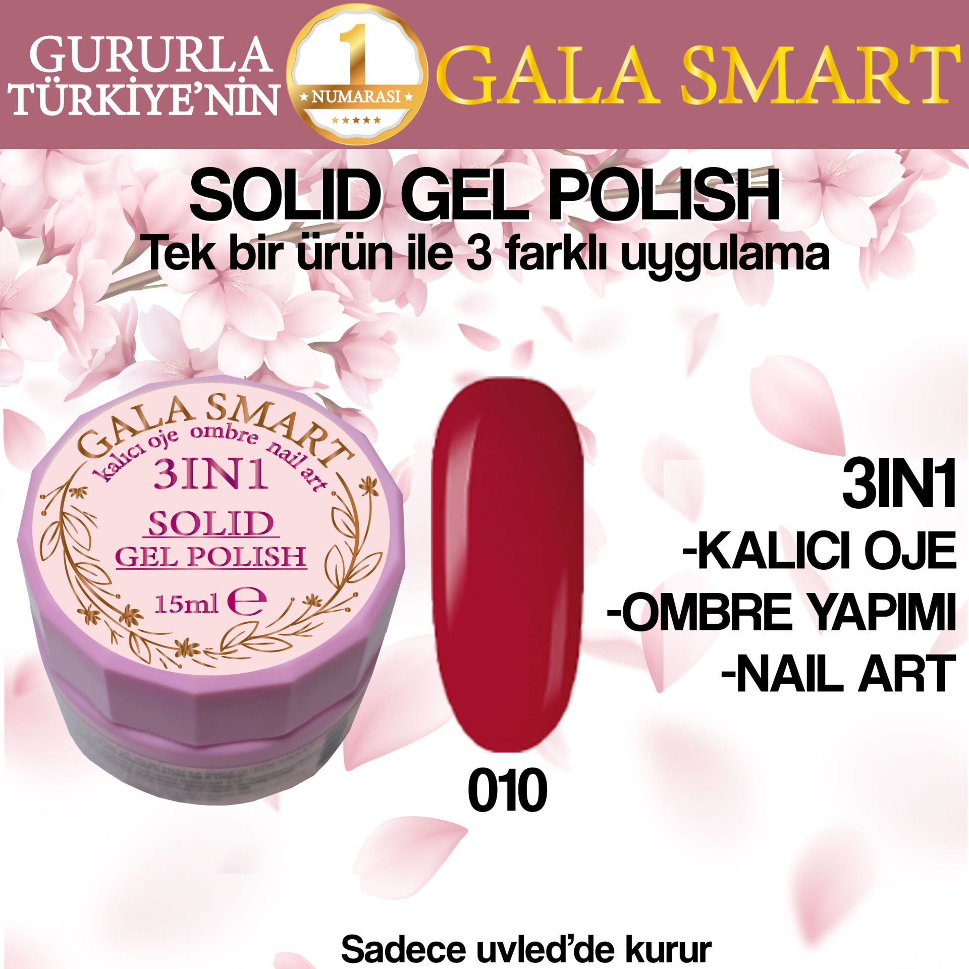 GALA SOLID GEL POLISH 15 ML NO 010
