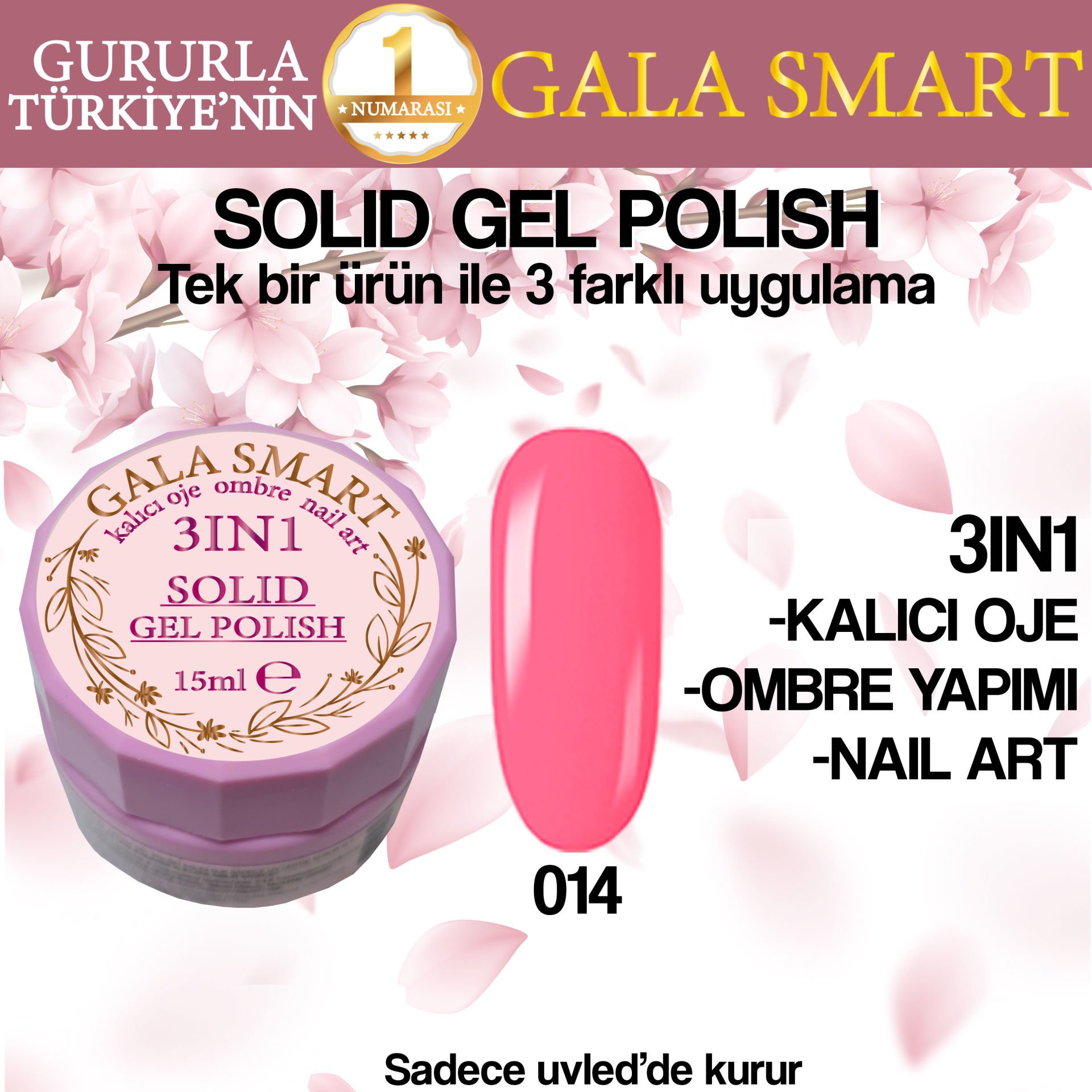 GALA SOLID GEL POLISH 15 ML NO 014
