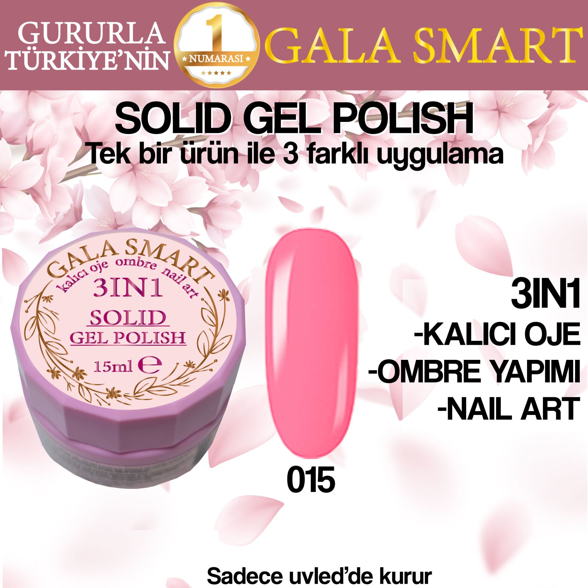 GALA SOLID GEL POLISH 15 ML NO 015