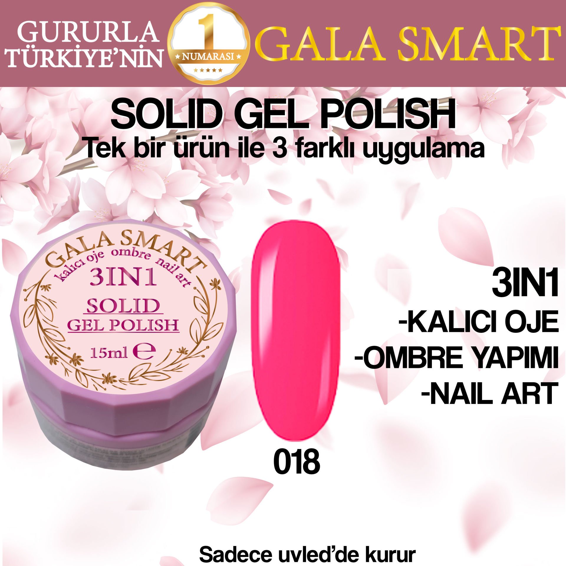 GALA SOLID GEL POLISH 15 ML NO 018