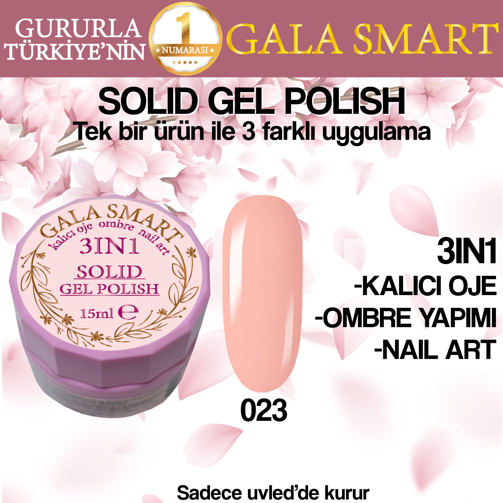 GALA SOLID GEL POLISH 15 ML NO 023