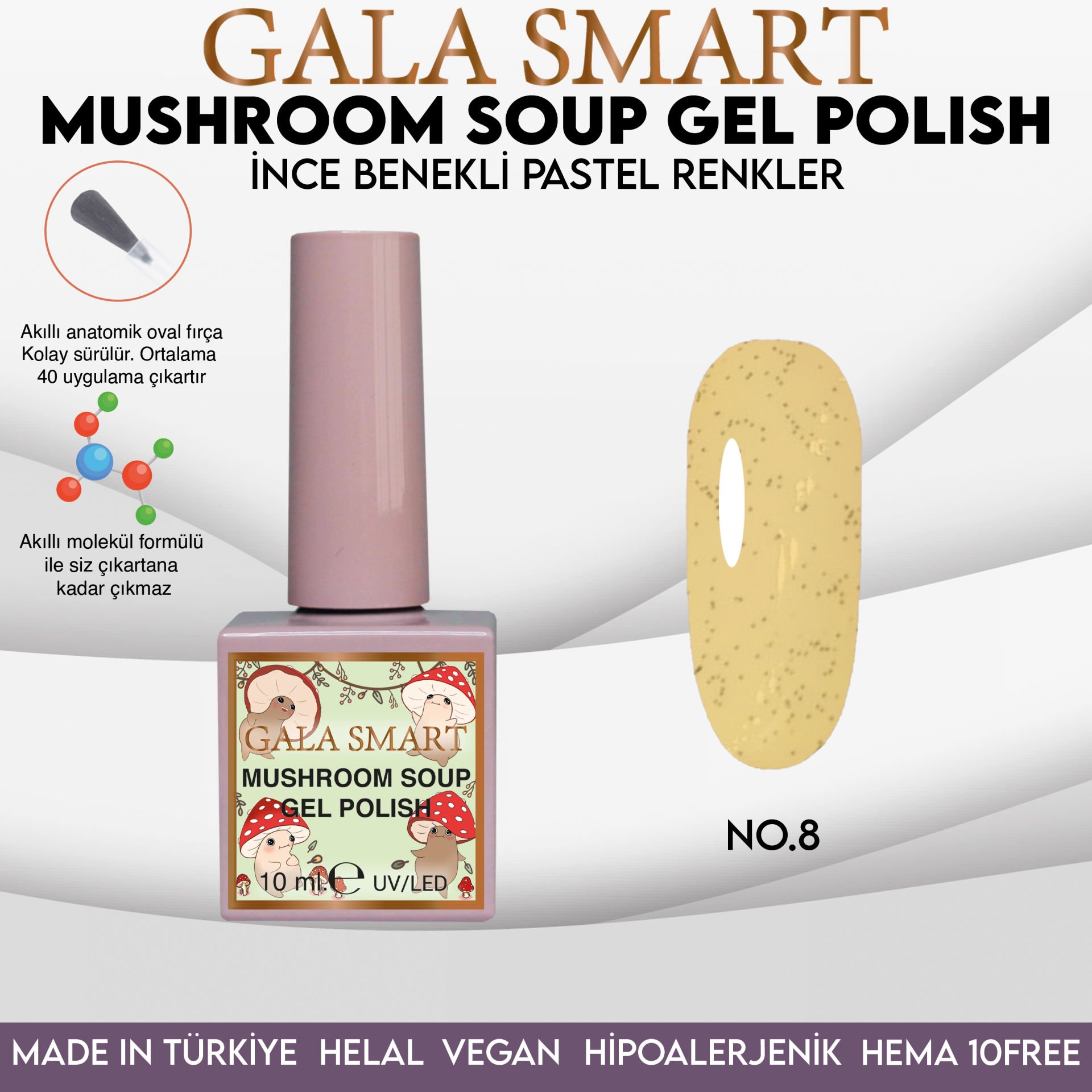 MUSHROOM SOUP GEL POLISH 10 ML NO:08