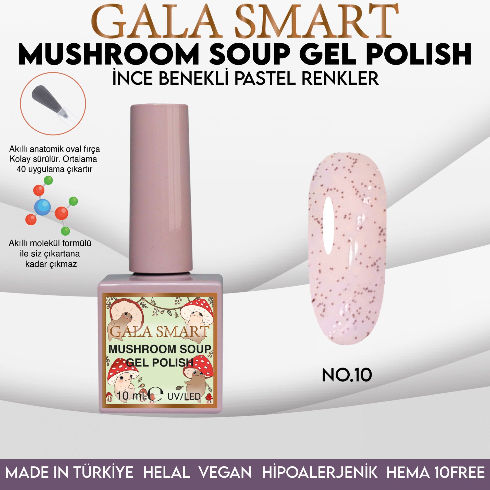 MUSHROOM SOUP GEL POLISH 10 ML NO:10