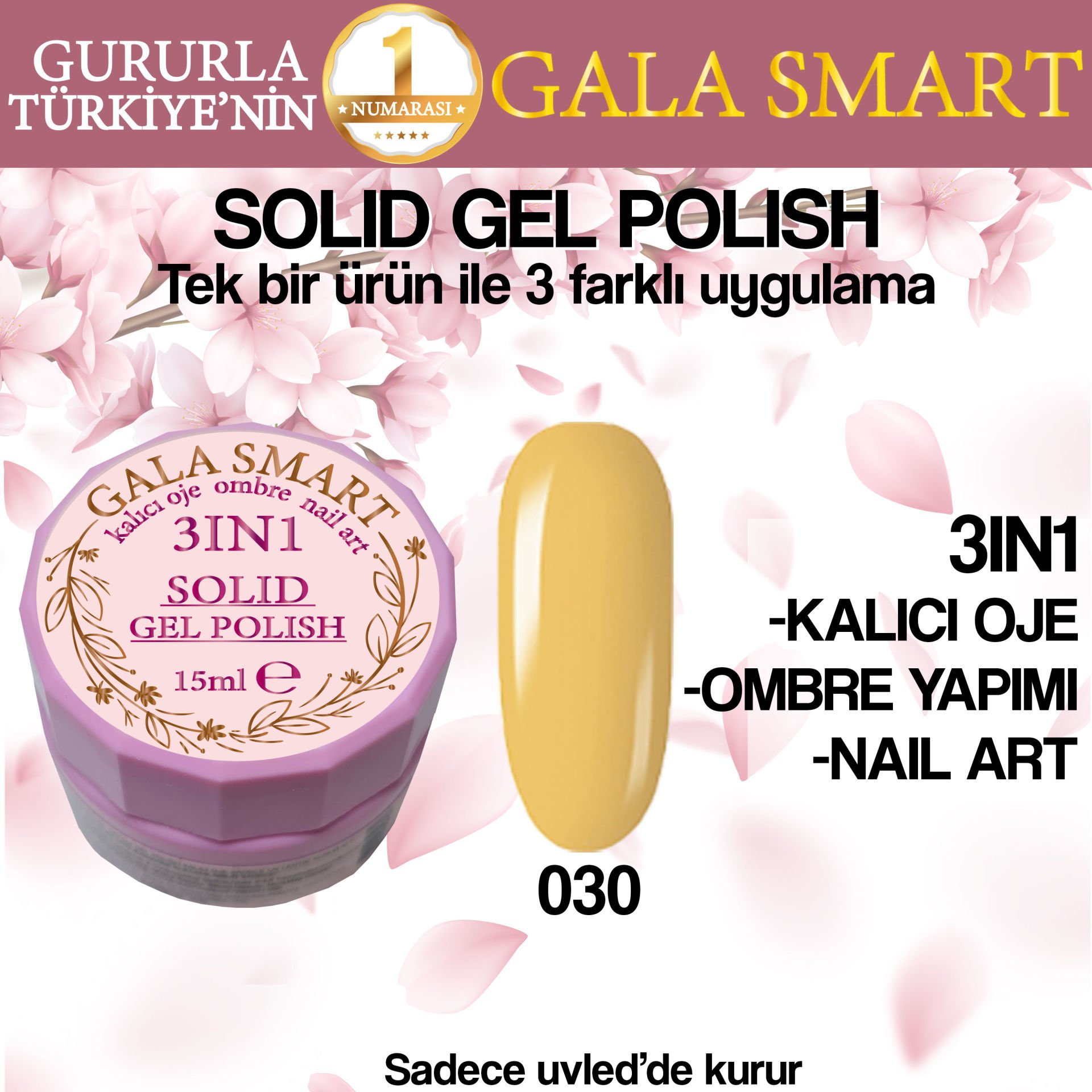 GALA SOLID GEL POLISH 15 ML NO 030