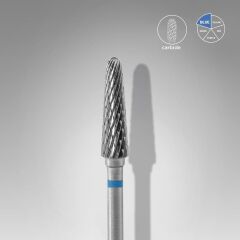 Sert Alaşım Kesik Koni Freze, Mavi, Çap 4 mm / Çalışma Kısmı 13 mm
