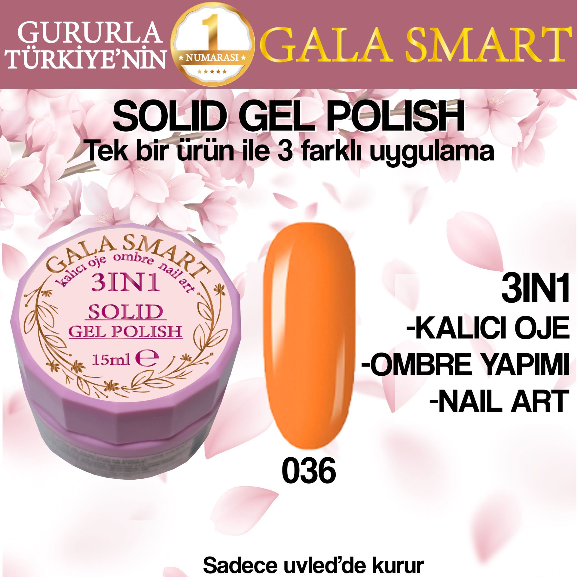 GALA SOLID GEL POLISH 15 ML NO 036