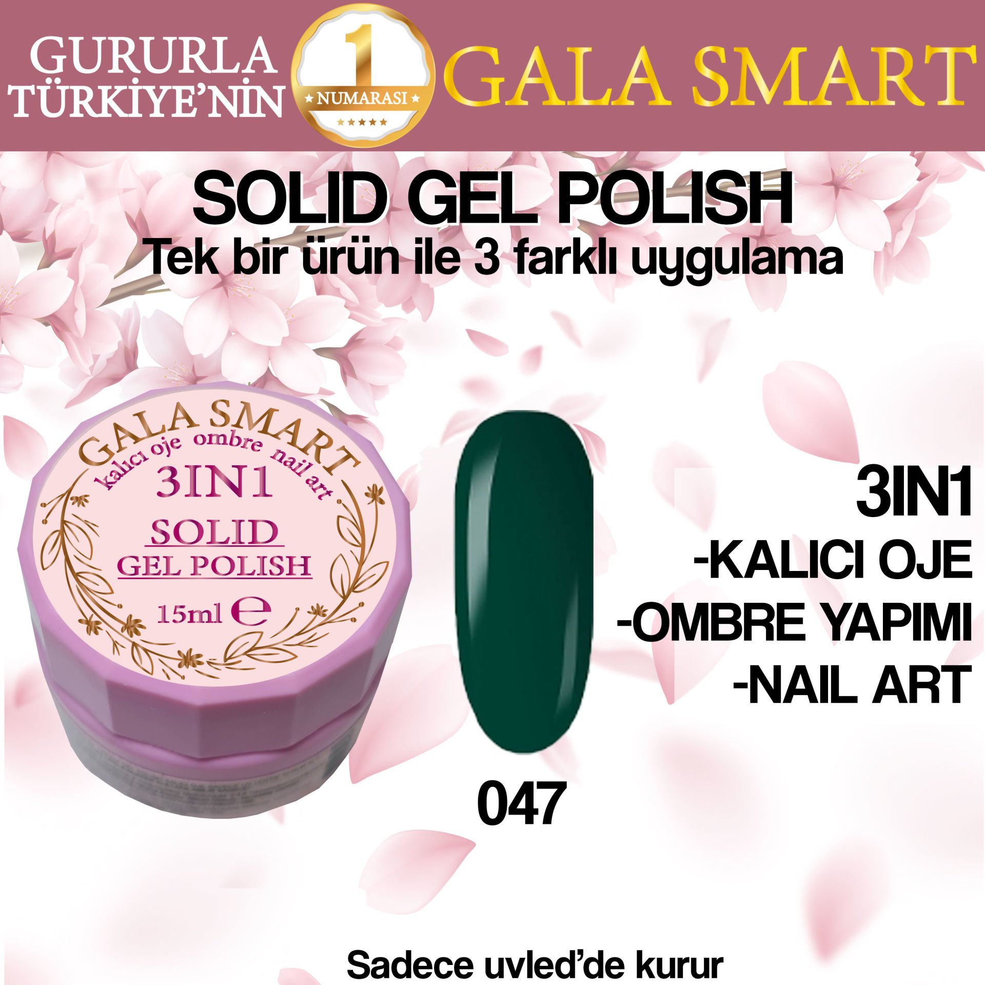 GALA SOLID GEL POLISH 15 ML NO 047