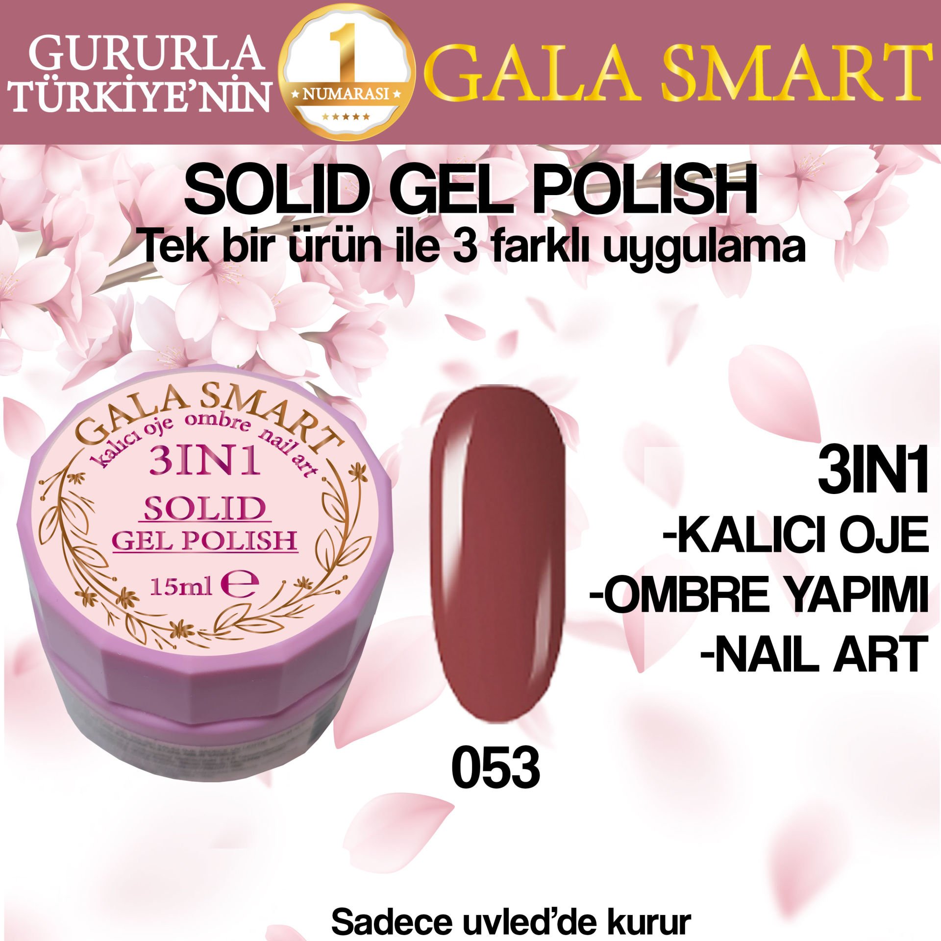 GALA SOLID GEL POLISH 15 ML NO 053