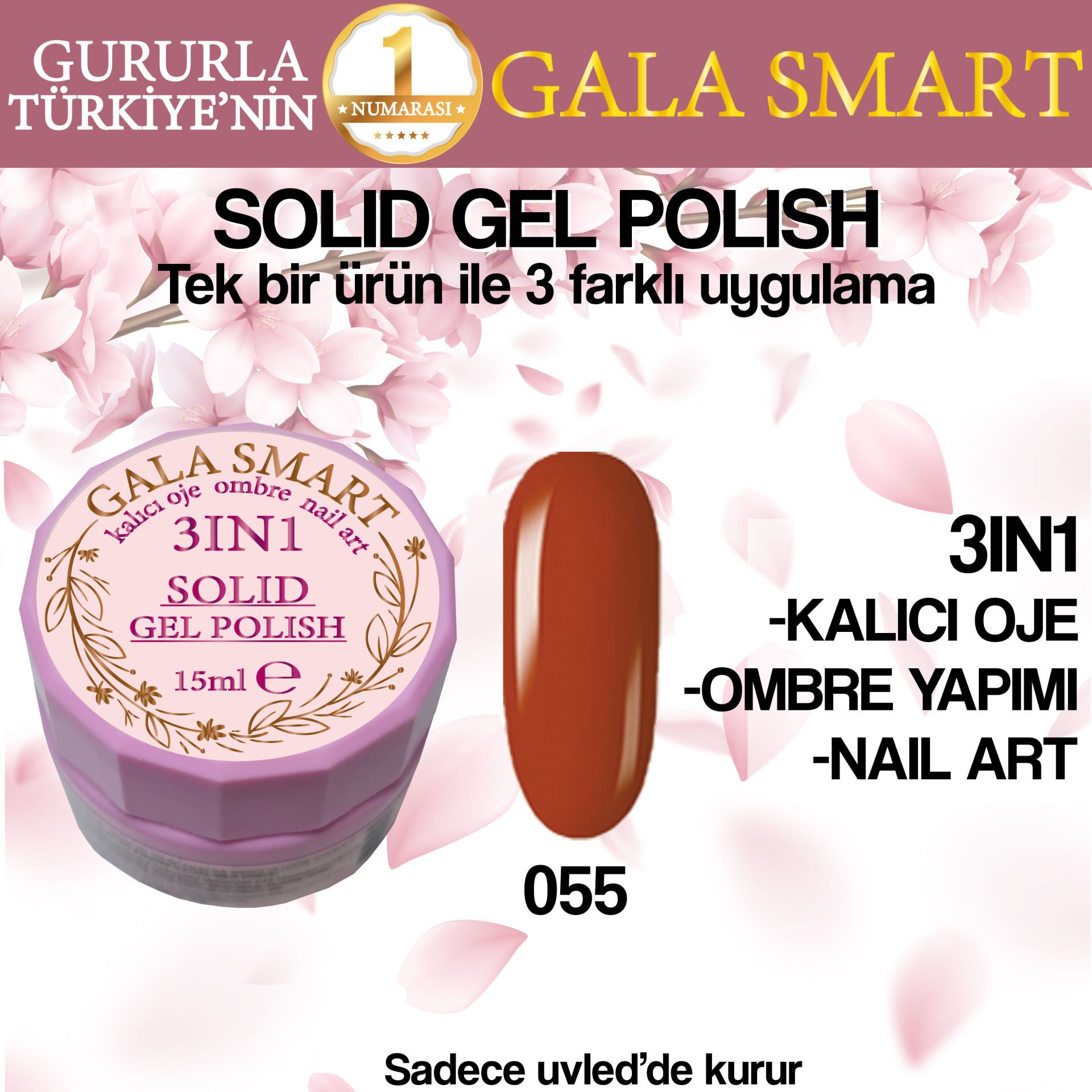 GALA SOLID GEL POLISH 15 ML NO 055