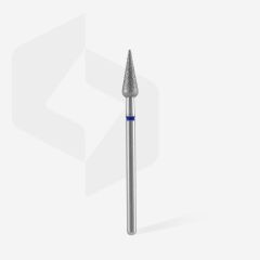 Elmas Sivri Armut Freze, Mavi, Çap 4 mm, Çalışma Kısmı 12 mm