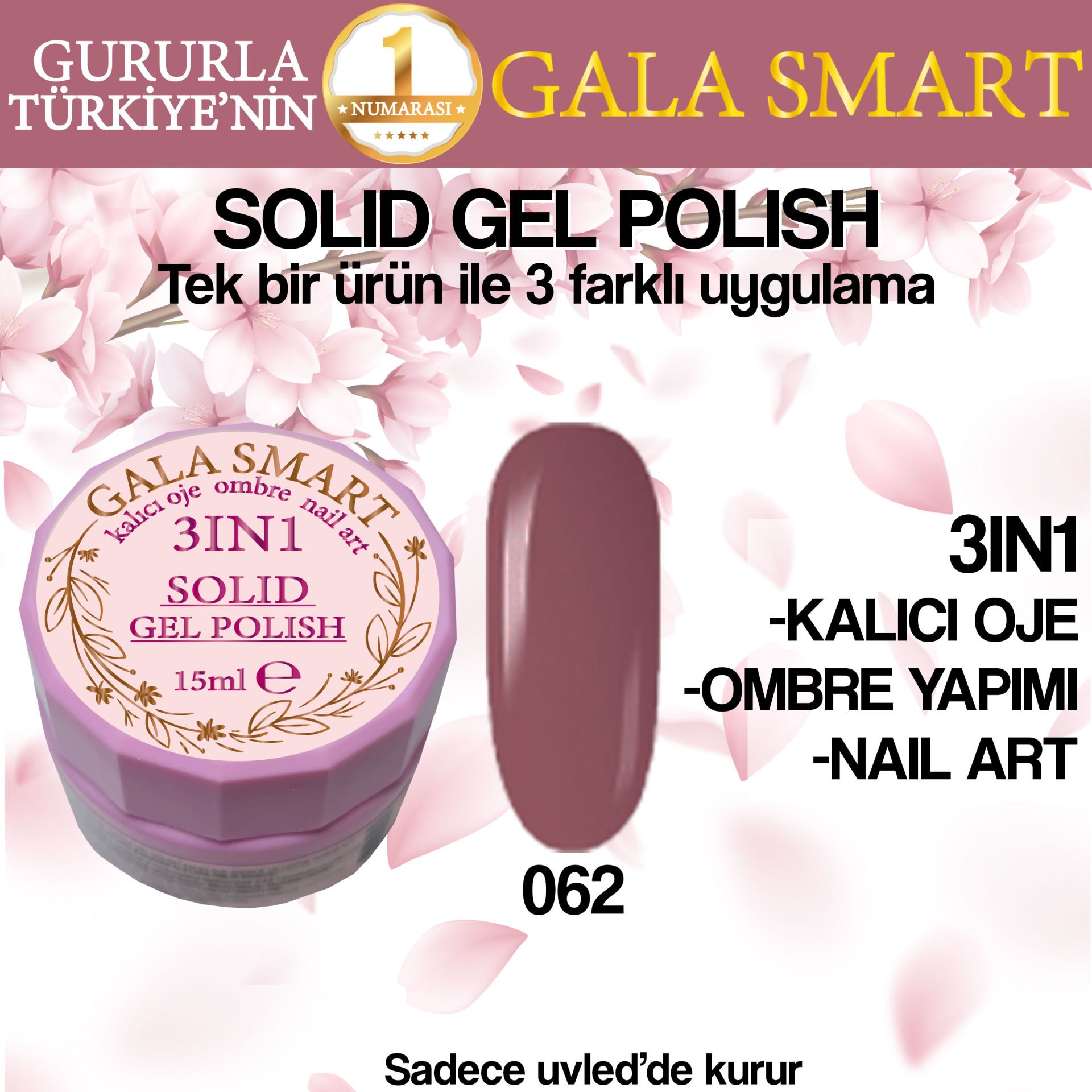 GALA SOLID GEL POLISH 15 ML NO 062