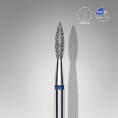 Elmas Sivri Alev Freze, Mavi, Çap 2,1 mm, Çalışma Kısmı 8 mm
