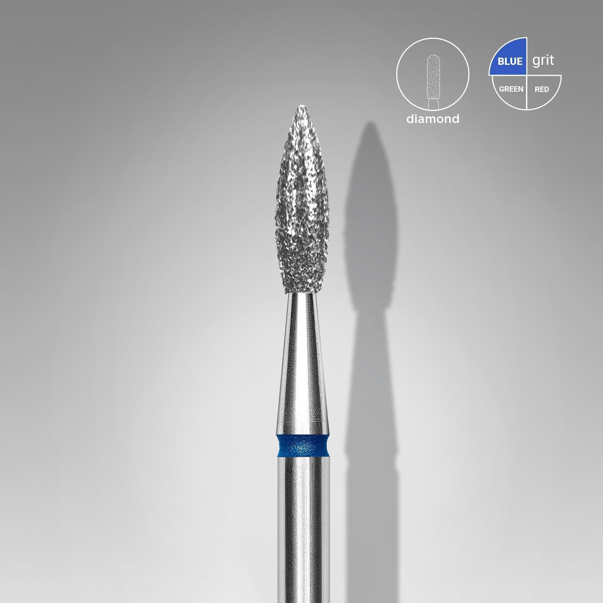 EXPERT elmas sivri alev freze ,mavi , çap 2,3 mm / çalışma kısmı 8 mm
