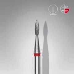 Elmas Sivri Alev Freze EXPERT, Kırmızı, Çap 1,8 mm, Çalışma Kısmı 8 mm