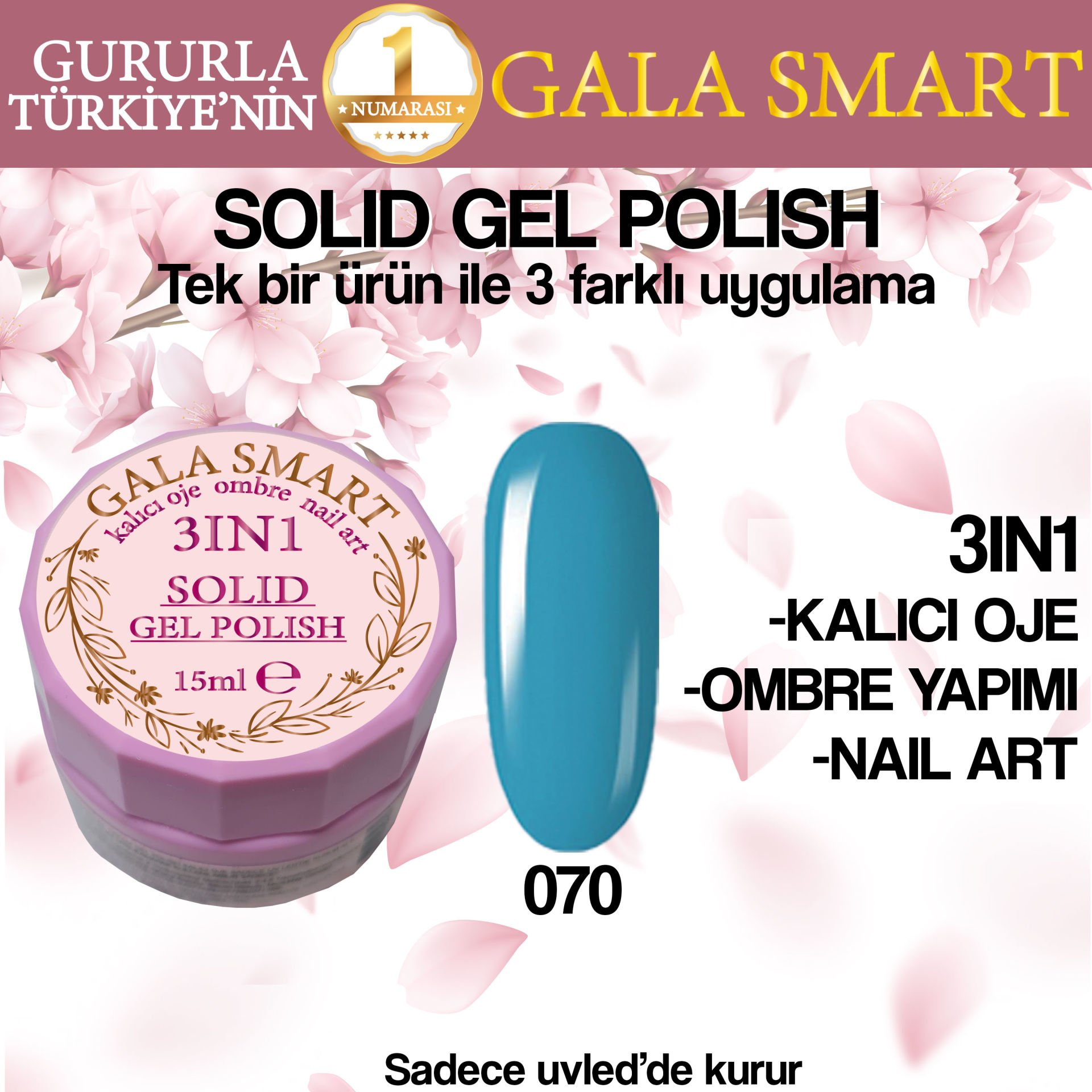 GALA SOLID GEL POLISH 15 ML NO 070