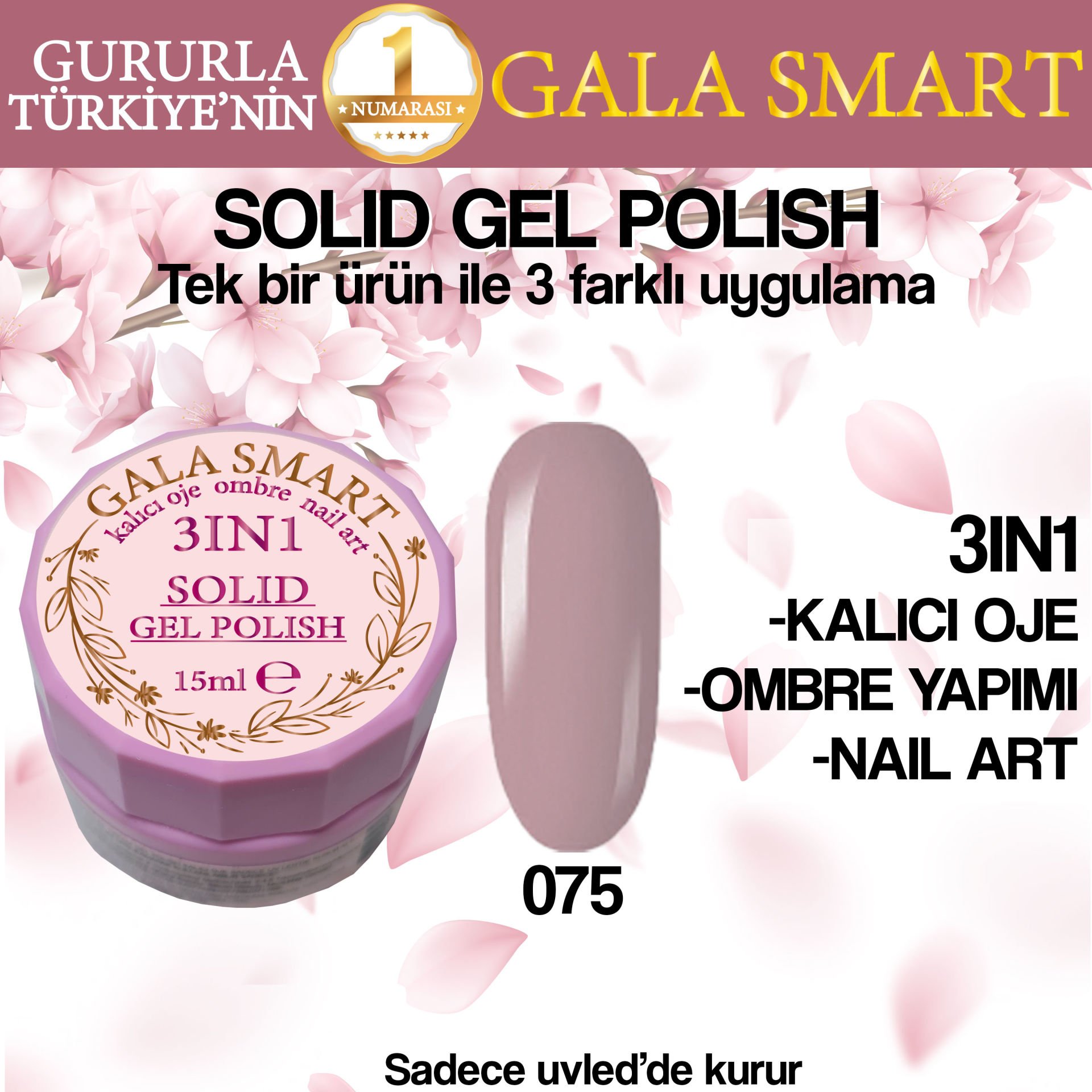 GALA SOLID GEL POLISH 15 ML NO 075