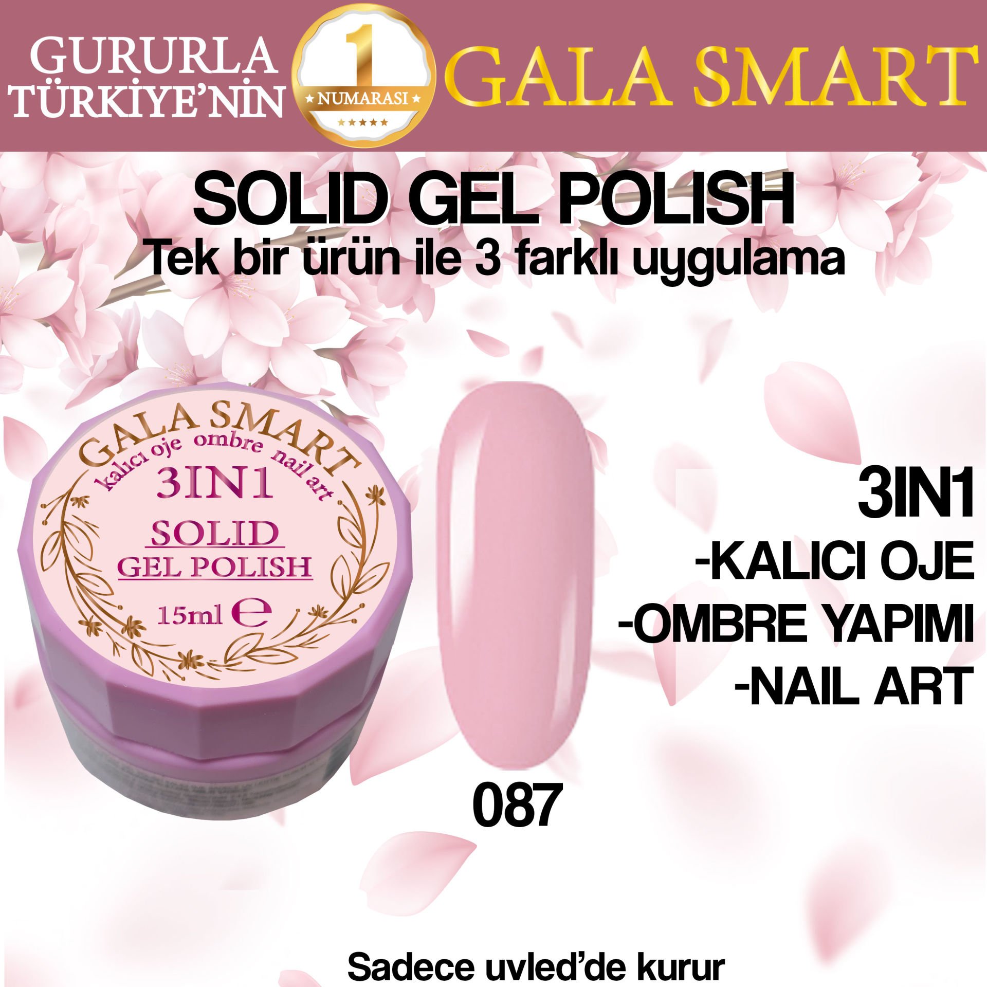 GALA SOLID GEL POLISH 15 ML NO 087