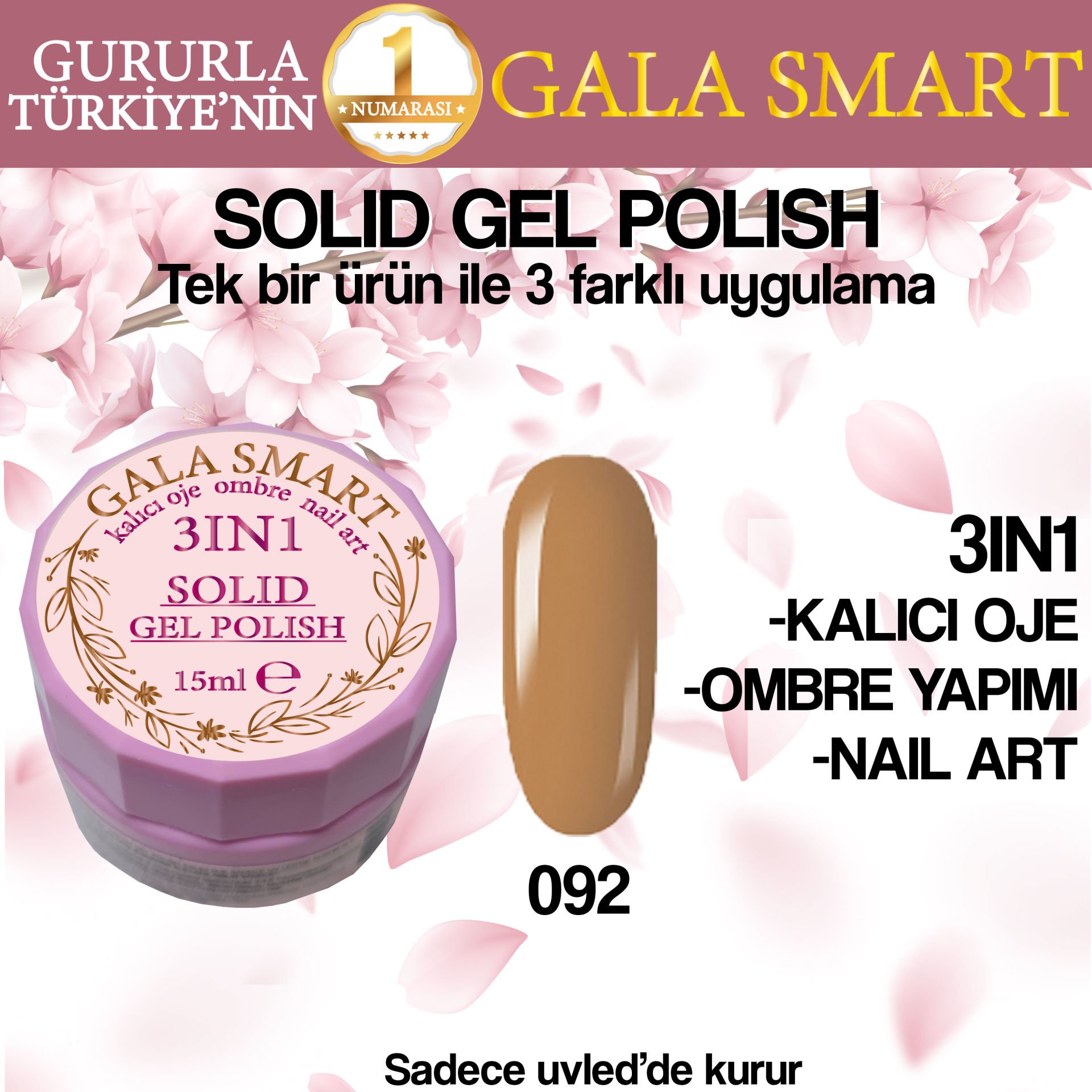 GALA SOLID GEL POLISH 15 ML NO 092