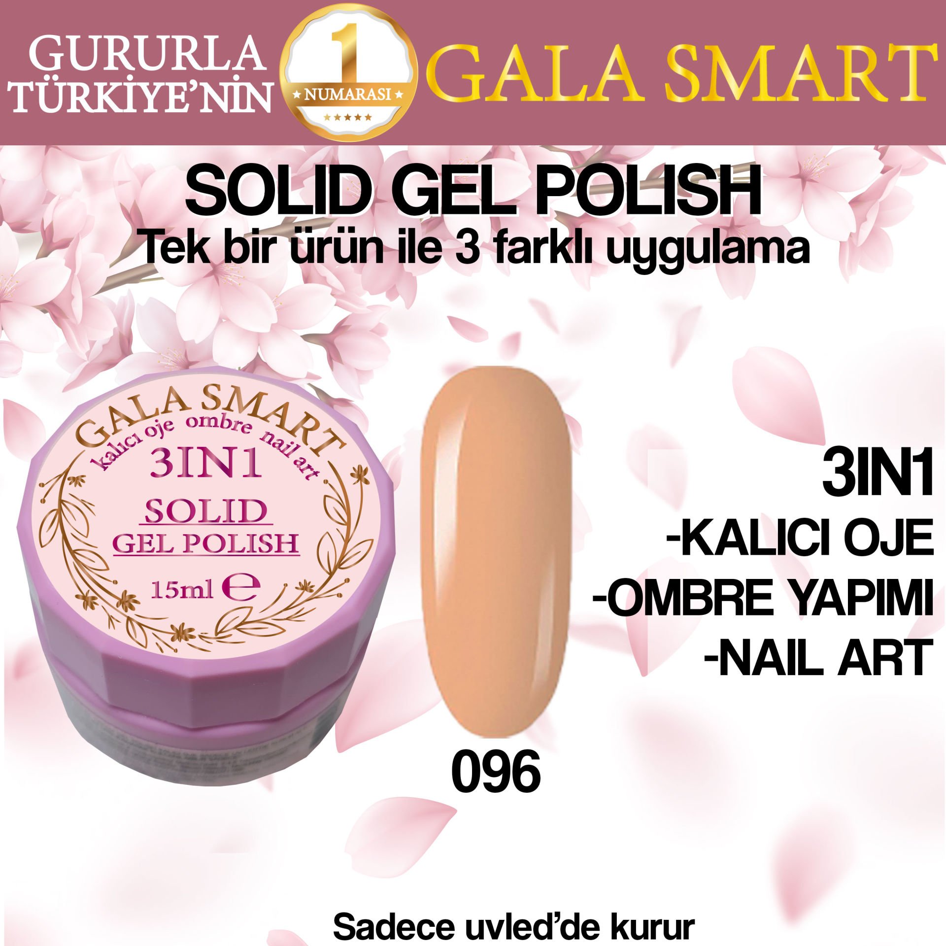GALA  SOLID GEL POLISH 15 ML NO 096