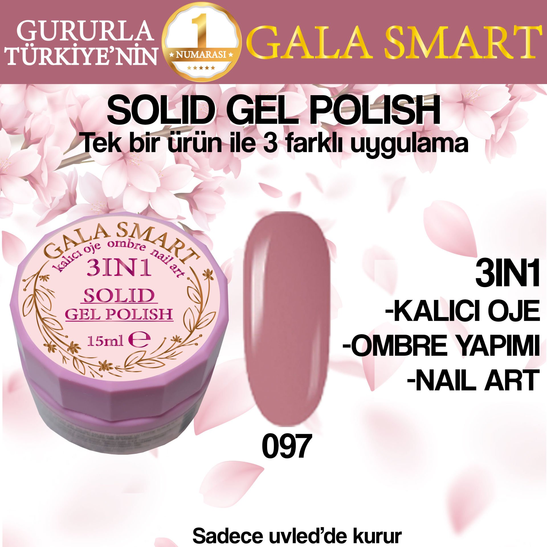 GALA SOLID GEL POLISH 15 ML NO 097