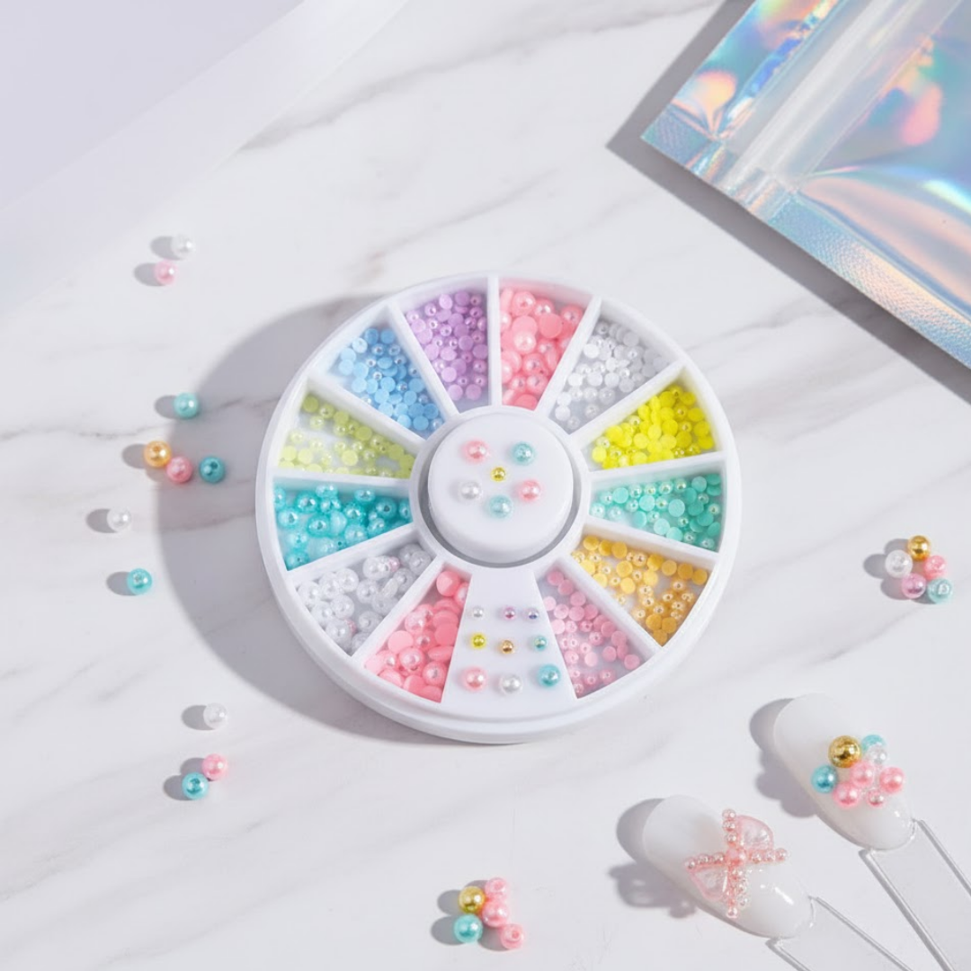 GALA ÇEŞİTLİ BOYLARDA YARIM RENKLİ BONCUK