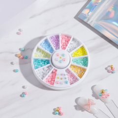 GALA ÇEŞİTLİ BOYLARDA YARIM RENKLİ BONCUK