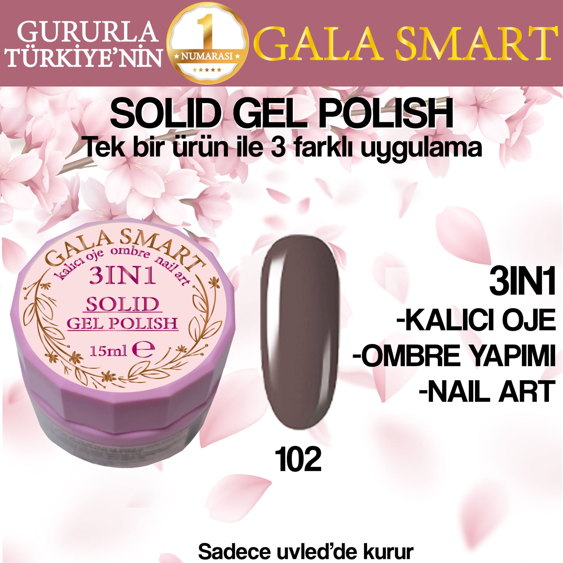 GALA SOLID GEL POLISH 15 ML NO 102