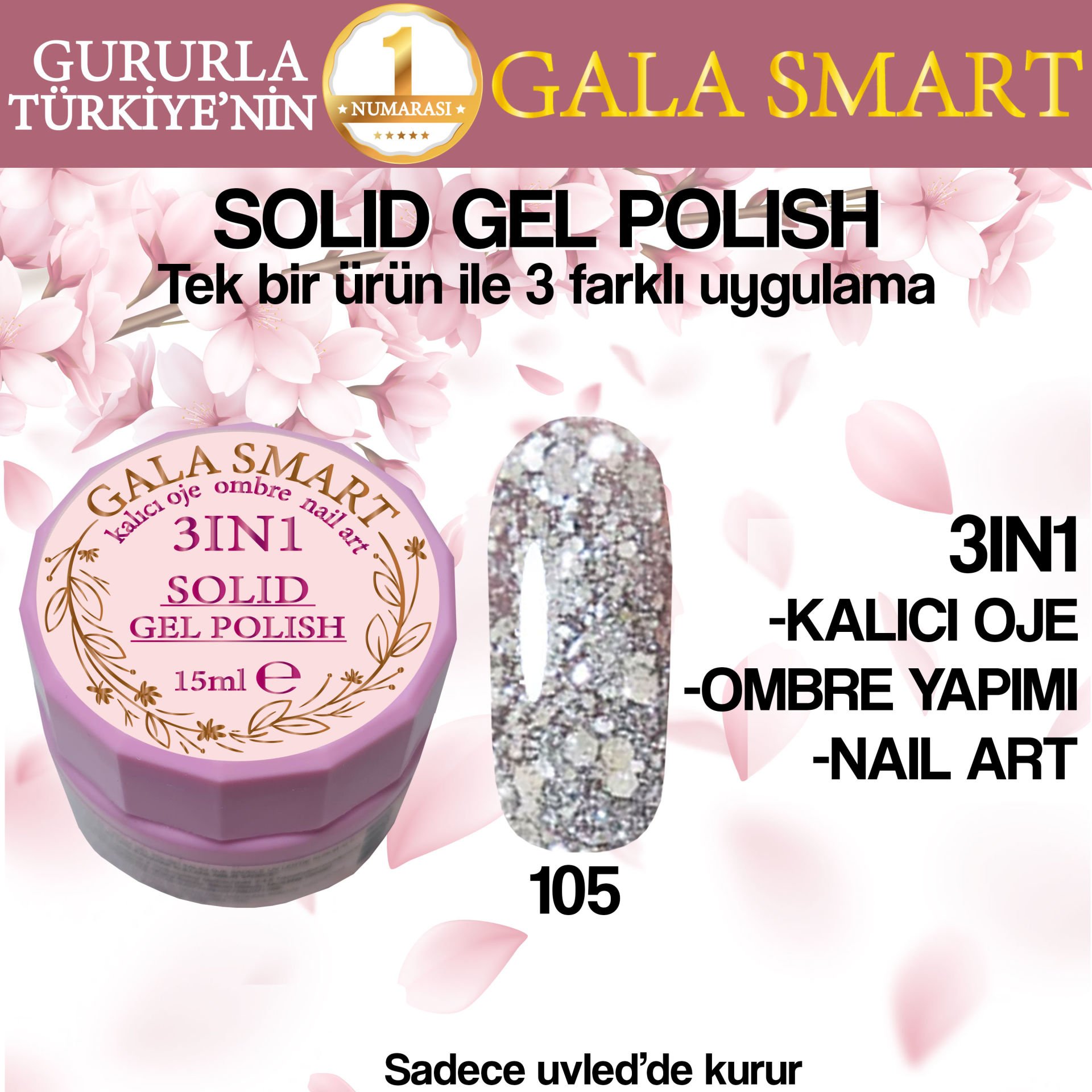 GALA SOLID GEL POLISH OJE 15 ML NO 105