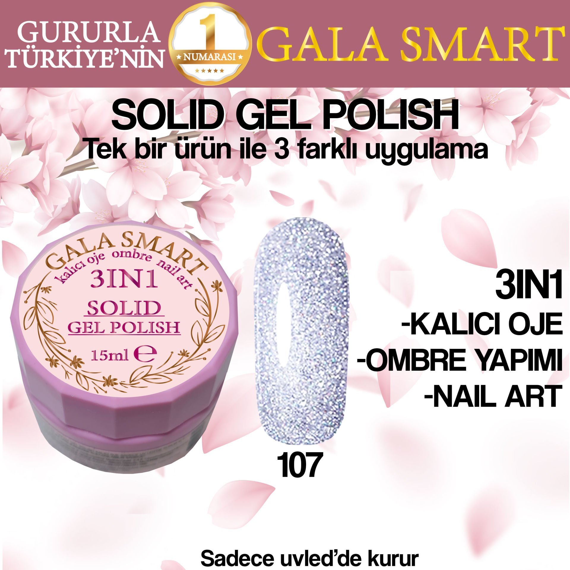 GALA SOLID GEL POLISH 15 ML NO 107
