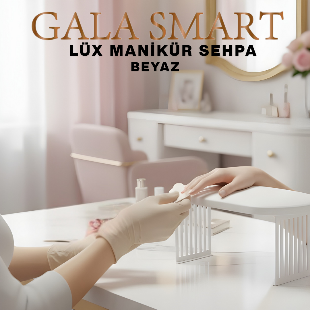 Manikür Sehpası Metal Ayaklı Yeni Model - BEYAZ