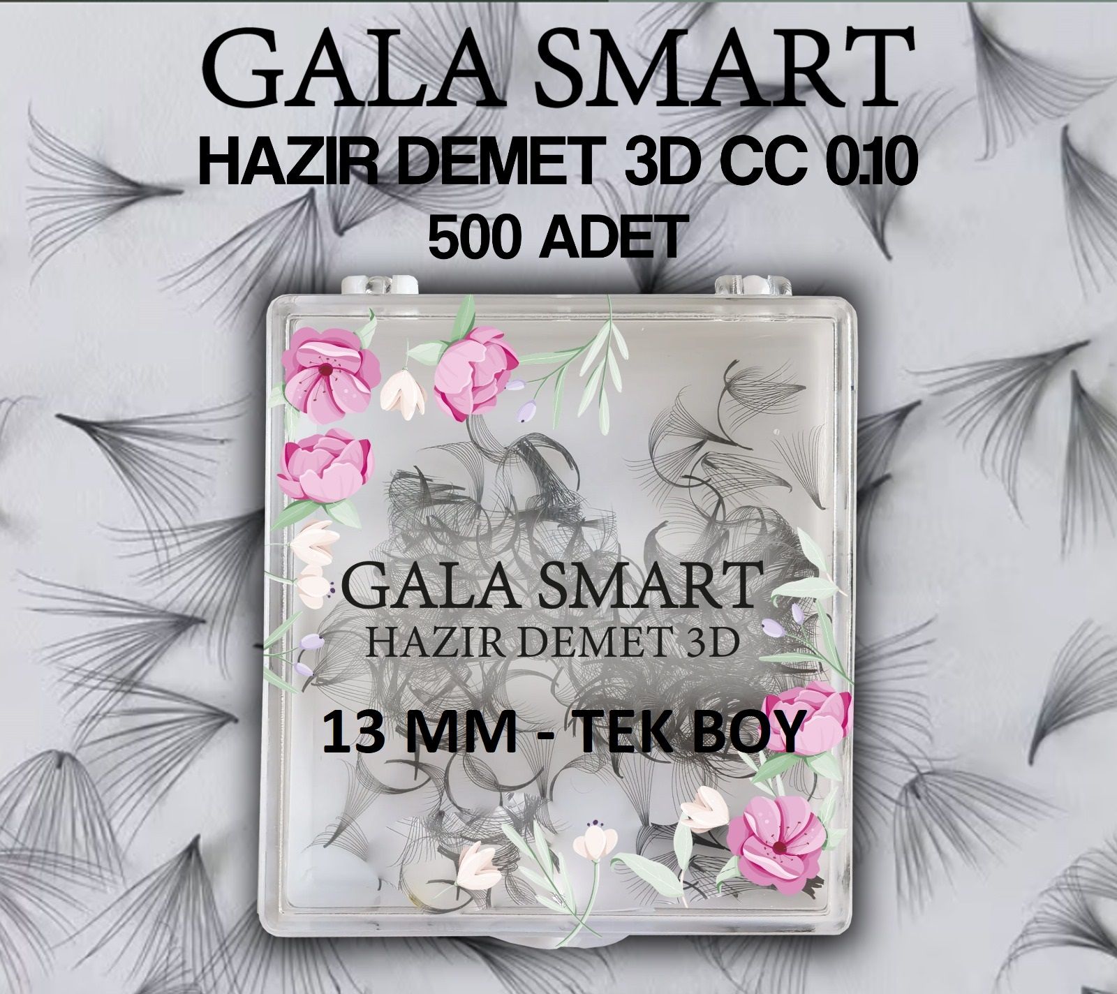 HAZIR DEMET - 3D CC KIVRIM 0,10 KALINLIK - 13 MM TEK BOY (500 LÜ KUTU)