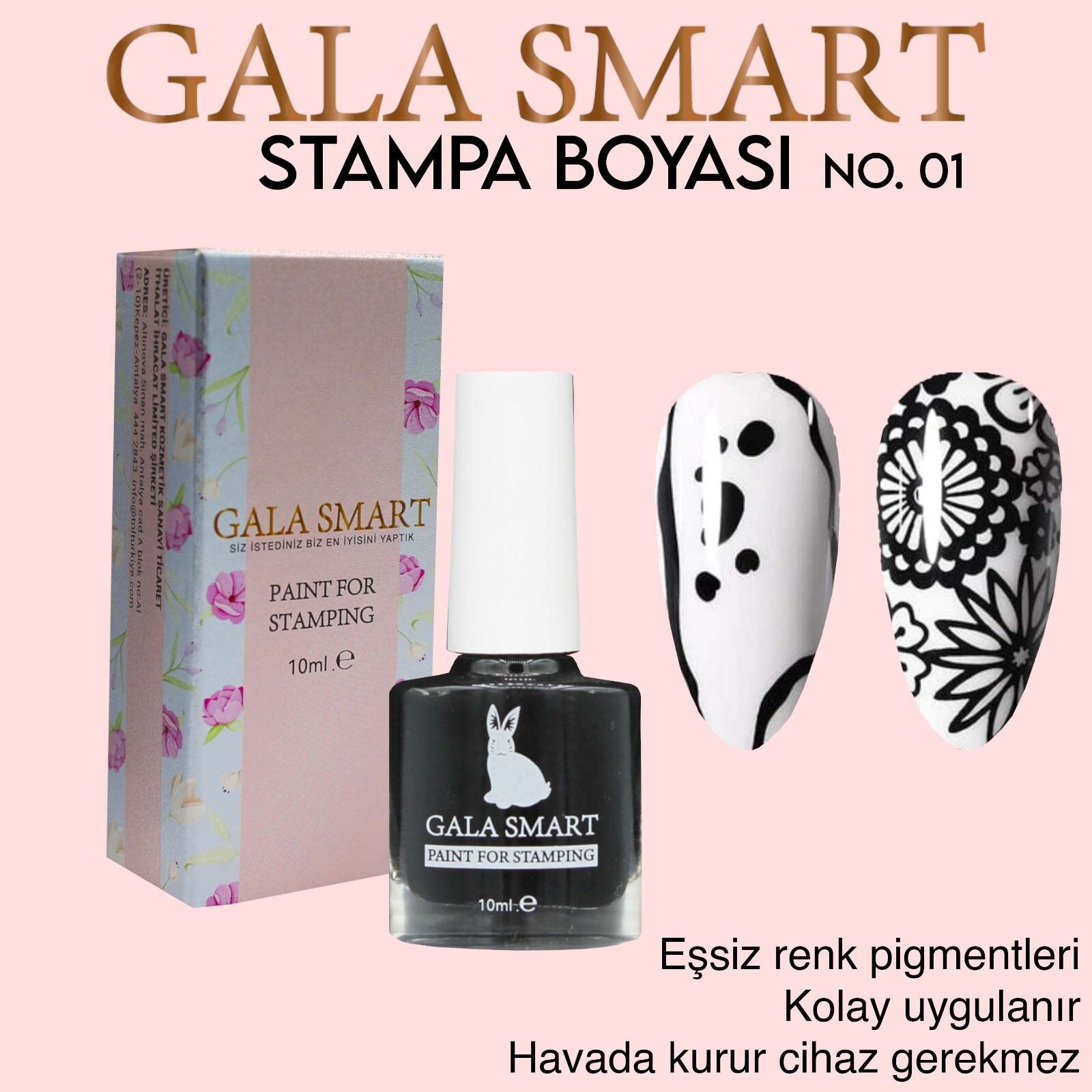 Gala Smart - Stampa Boyası 10 ML NO:01