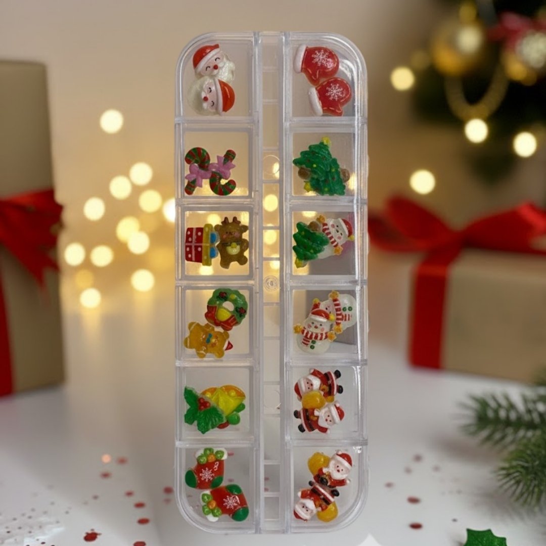 Yılbaşı Tırnak Charm Süsleme Model - 1