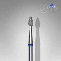Elmas Damla Küre Freze, Mavi, Çap 2,3 mm, Çalışma Kısmı 5 mm