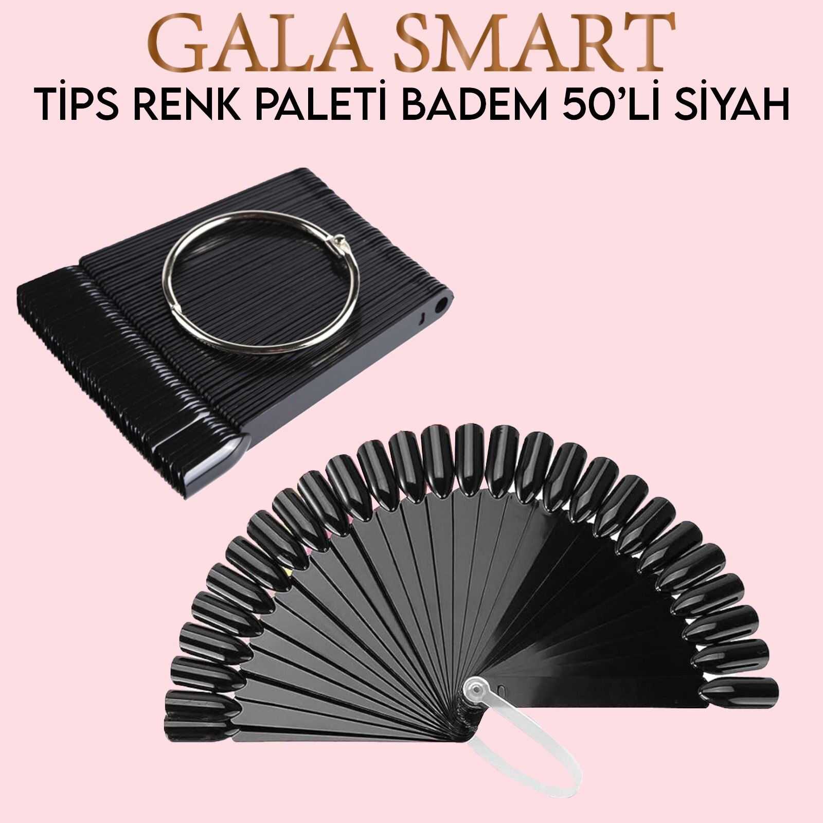 TİPS RENK PALETİ BADEM 50 Lİ - SİYAH KARTELA